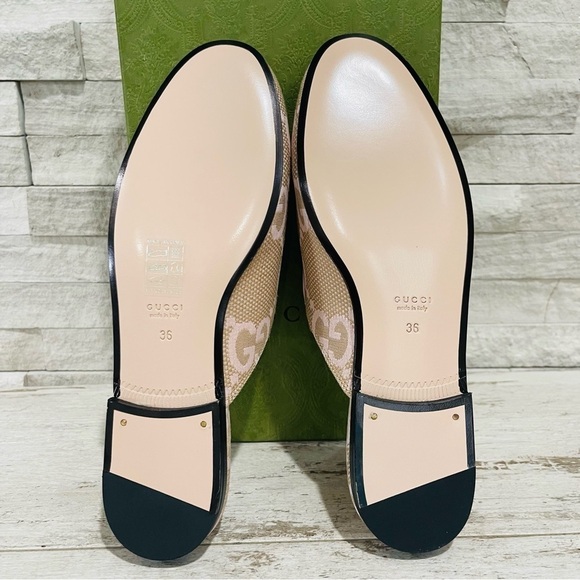 Gucci Jumbo GG Princetown Mules Slippers Perfect Pink Size 36 Canvas/Leather - Picture 14 of 16